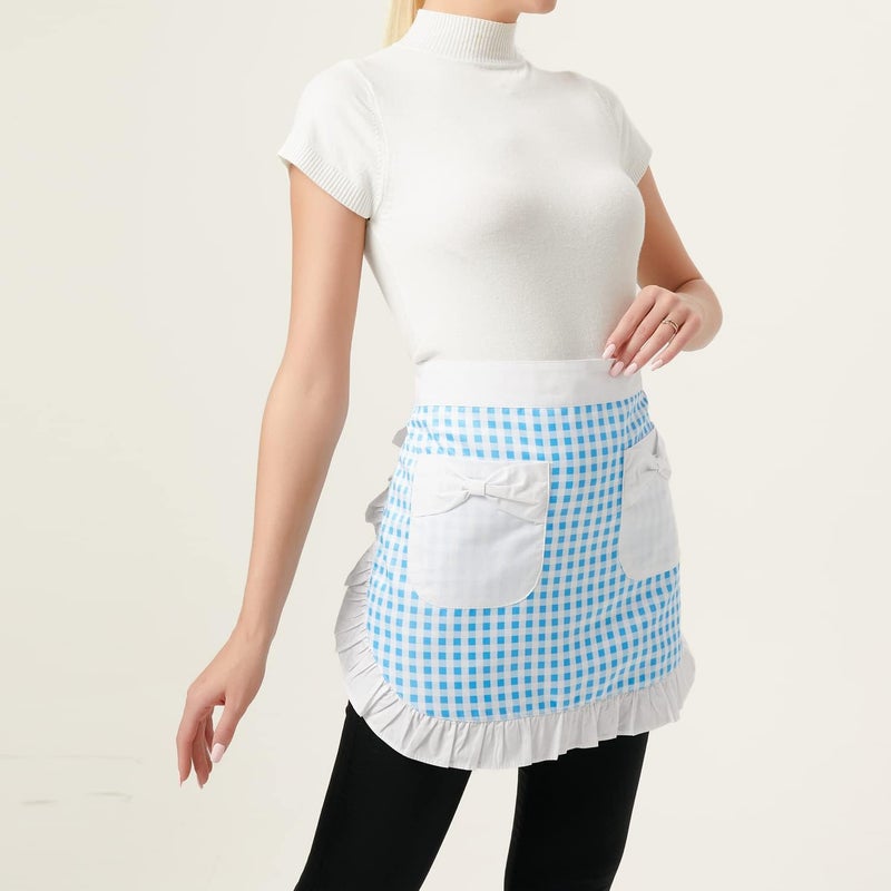 Love Potato Waist Apron with Pockets, Fashion Kitchen Cooking Restaurant Bistro Half Aprons for Girl Woman - Image 4